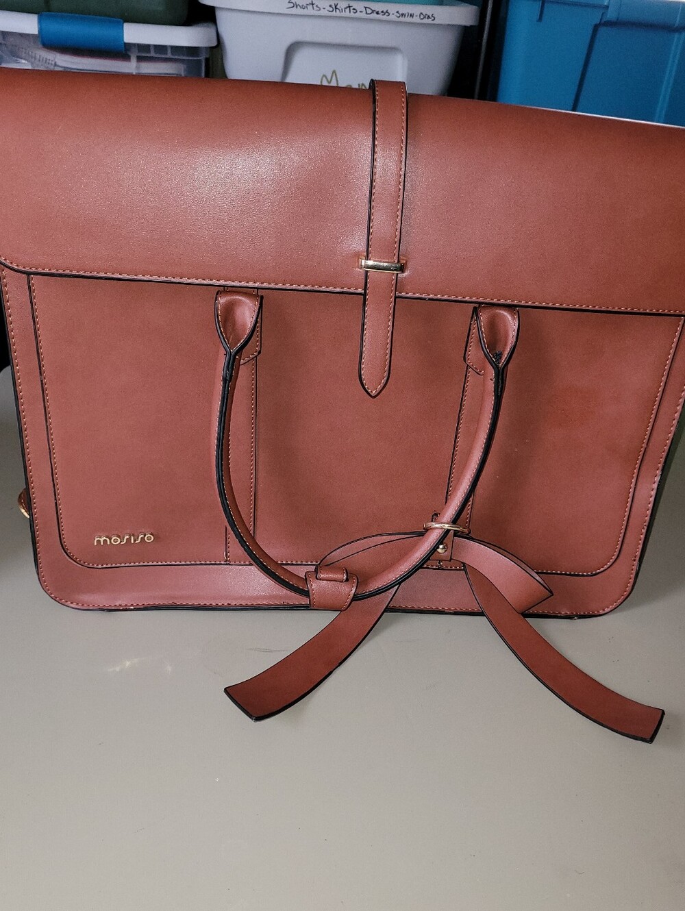 Mosiso Structured Faux Leather Convertable Shoulder Bag, Laptop Bag or backpack.